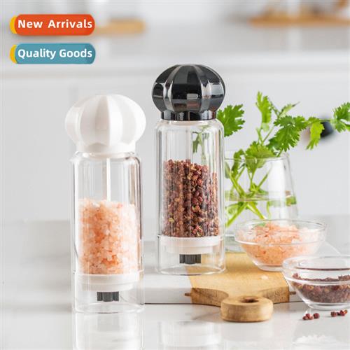 Household acrylic pepper grinder manually adjustable transpa
