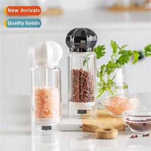 Household acrylic pepper grinder manually adjustable transpa