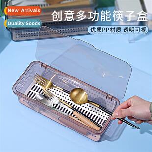 Chopstick Box wh LidSpo Chopstick CylinderKchen Utensil Orga