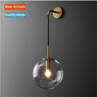 wall lamp aisle orb room glass hotel Scinavian creative