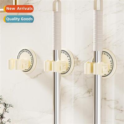 Scinavian mop clip free wall hanging bathroom mop broom stor