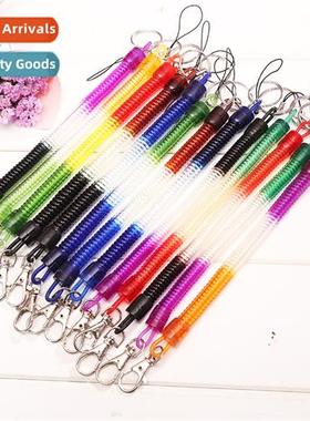Spring Key Rope Plastic Keychain Colorful Spring Chain High