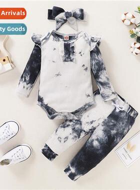 Girls Spring  Autumn 2022 new n middle  small children tie-d