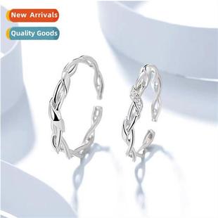 Couples Love Ring Möbius Womens Clect Mens Weave