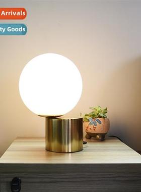 Bedroom bedside glass table lamp simple modern study lamps