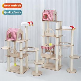 all luxury frame wood solid nest cat climbing Cat