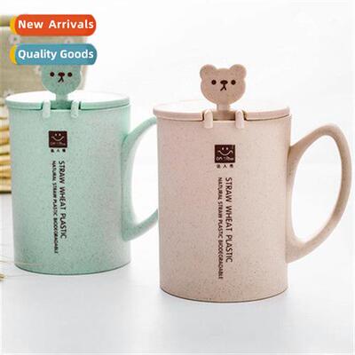 n versi  wheat straw childrens mug n carto cute cfee cereal