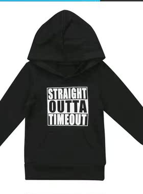 20222 Spring Lg Sleeve Childrens Hooded Sweatshirt Letter Pr