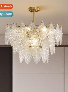 Crystal light luxury living room French living room bedroom