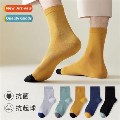 Mens new mid-calf cott socks breathable sweat anti-odor stoc