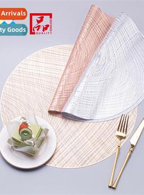 an pvc hollow out placemat heat insulati mat n-slip hot gold