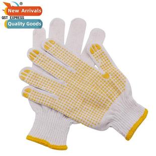 N-slip dot glue dot plastic gloves yellow PVC dot bead glove