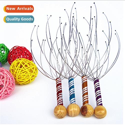 Engraved Stainless Steel Octopus Head Massager Head Relaxer