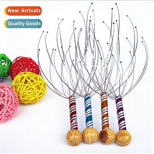 Engraved Stainless Steel Octopus Head Massager Head Relaxer