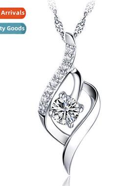 n silver necklace pendant female  n fashi wild diamd short p