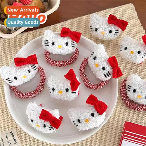 Cute plush kten  accessories  clips sweet girl high pytail