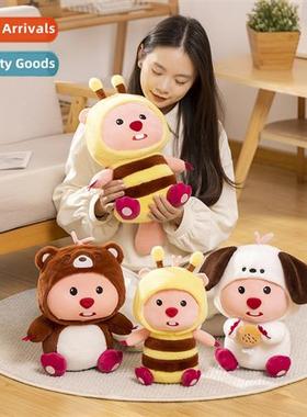 New transforming beaver doll bee puppet puppy pillow birthda