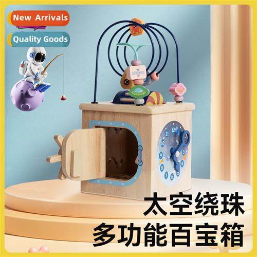 Childrens wooden winding beads maze walk space shape cognive