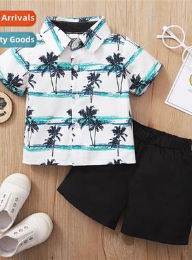 Boys childrens spring  autumn  2022 new n cocut e print shor