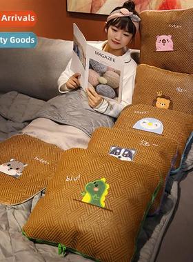 Carto animal summer cooler pillow blanket cool rattan mat fi