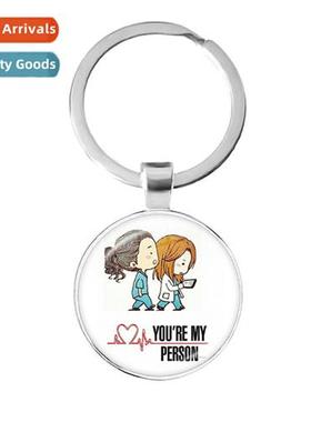 New cute carto doctor nurse character keychain alloy keychai