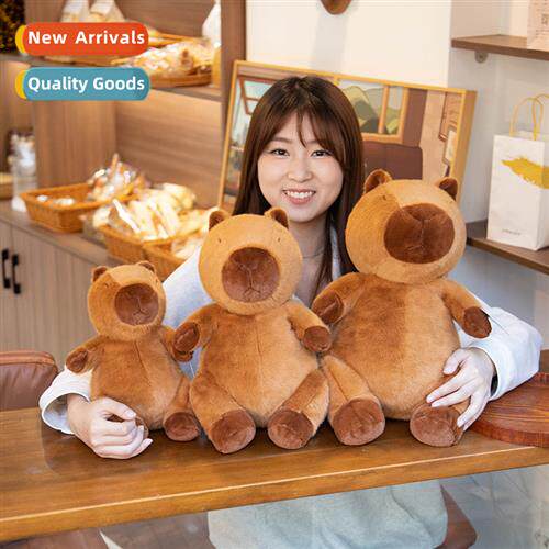 Cute capybara doll home doll fice plush toys holiday gifts w