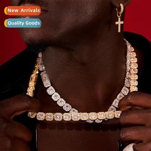 tide persalized ice rap necklace zircia set chain hop hip