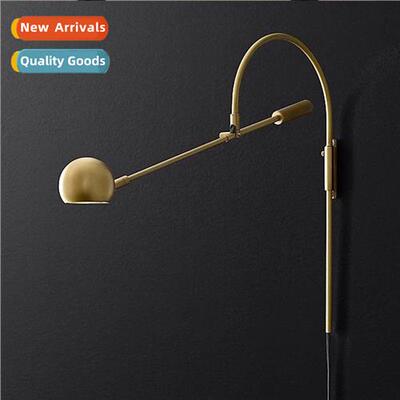 Post-modern creative rotating living room wall lamp art beds