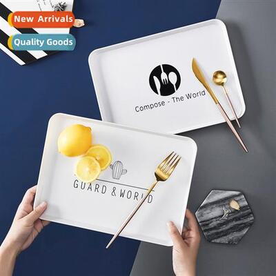 Plastic plate rectangular household Scinavian persaly simple