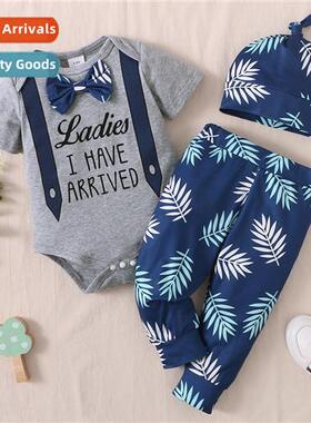 Boys spring  fall  2022 new n letters printed short-sleeved