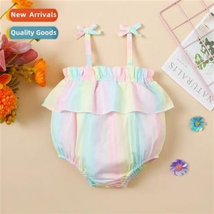 printin spring dye tie sleeveless new 2023 fall baby ins