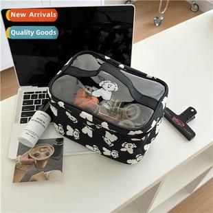 Curly Dog Cosmetic Bag Large Capacy Hheld Storage Bag Portab