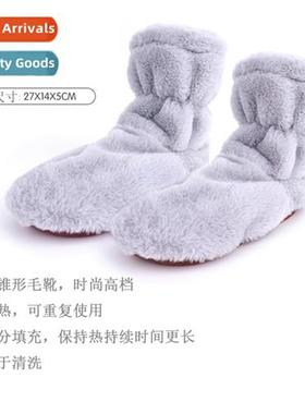 Artificial Rabb Fur Therapy Warm  Shoes Microwave Warm Boots