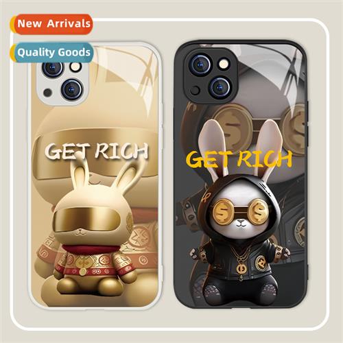 Auspicious rabbit 适用apple 15promax phone case simple iphon