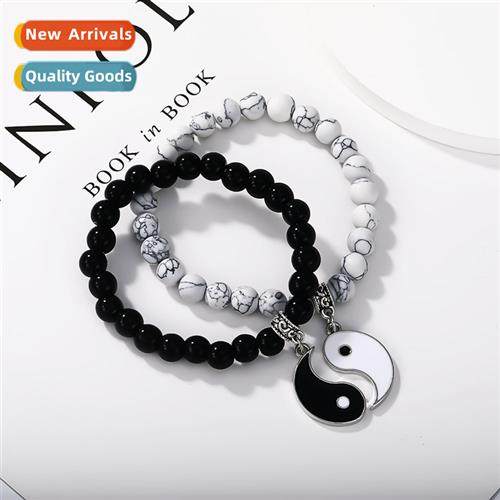 Alloy Taiji Bagua Round Couple Bracelet Simple Fashi Natural