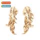 persaly drilling zinc leaves fashi alloy earrings simple