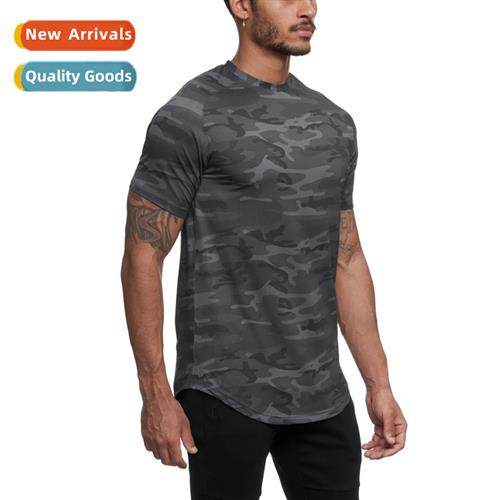 Mens sports T-shirt running fness training jogging fast dryi