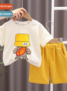 Childrens clothing boys su summer two- set 2023 new baby gir