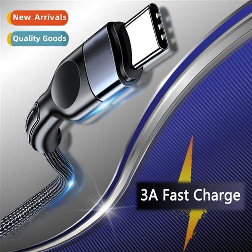 Solid Color Nylon Braided Non-Slip Data Cable 适用Android Ap