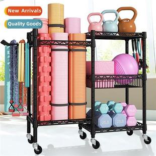 mat dumbbell gym layer equipment yoga rack Multi storage