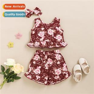 2020 new top spring flora floral fall sleeveless Girls