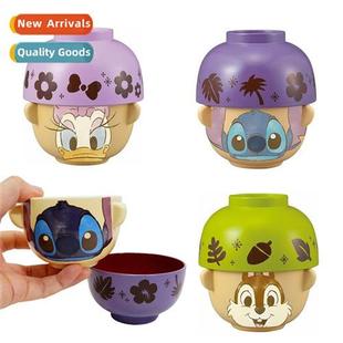 Japan-made SunArt Stch childrens rice bowl soup bowl set 2