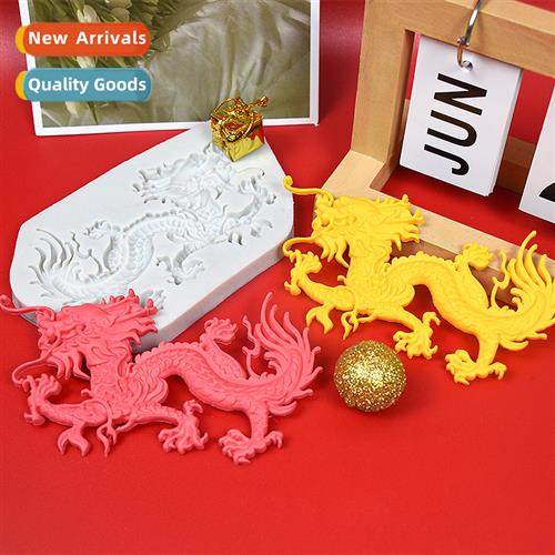 New Style New Year Chinese Drag Silice Mould DIY Making Cake