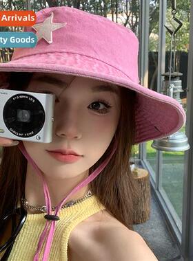 Pink stars western cowboy hat female spring and summer hundr