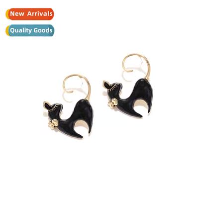 fashi cute alloy oil drop kty earrings sweet girl temperamen