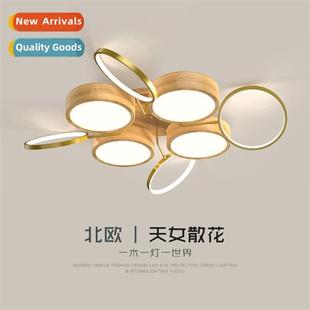 log creative Scinavian Japanese lanterns hall cozy lamps