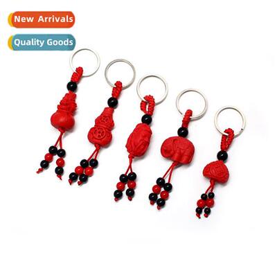 New running creative key chain charm small gift lacquer carv