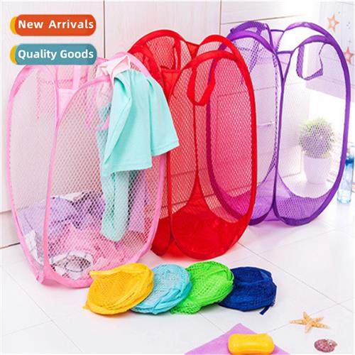 Dirty Laundry Basket Foldable Laundry Net Basket Carrying Ba