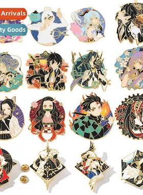 Carto Anime Metal Brooch Ghost Destructi Blade Spell Back Wa