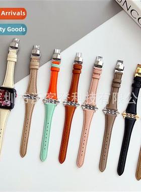 适用Apple small savage waist lambskin butterfly buckle leath